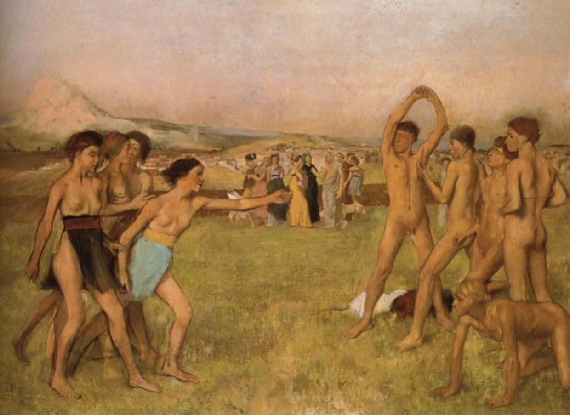 Edgar Degas Young Spartans Exercising